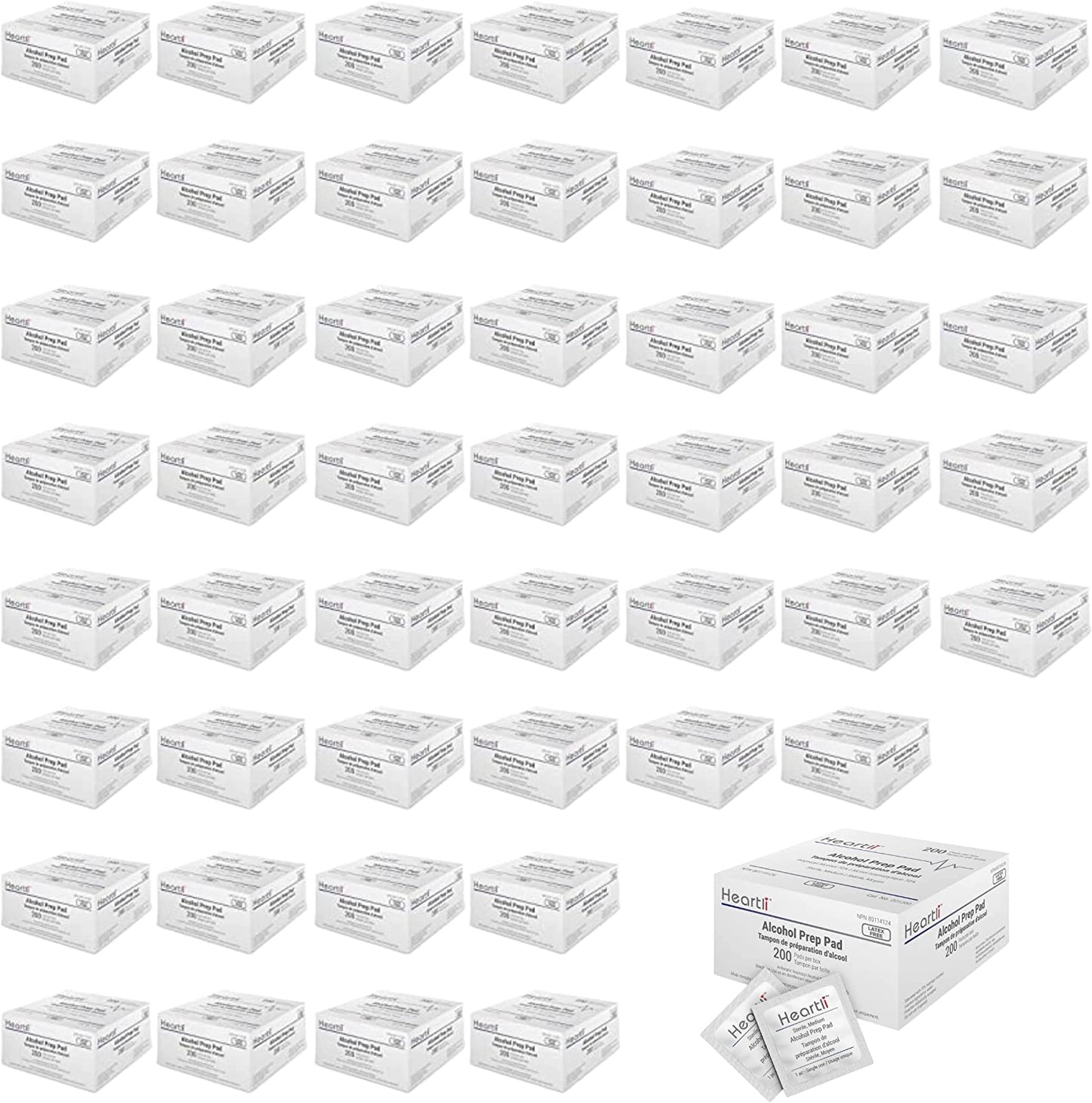 Alcohol Prep Pads (Case of 50 boxs - 10,000 Pads)