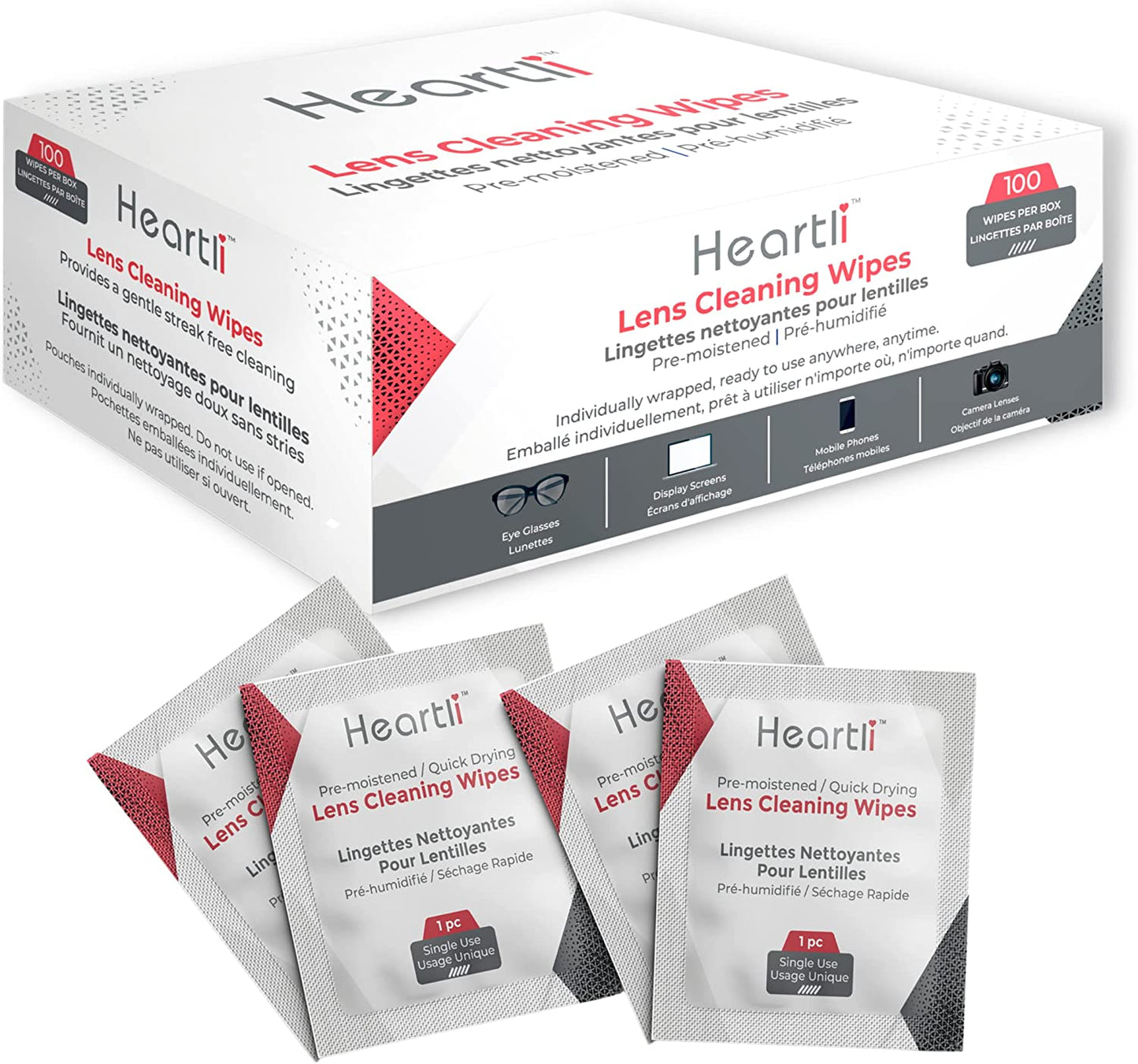 Lens Cleaning Wipes - (100 per box)